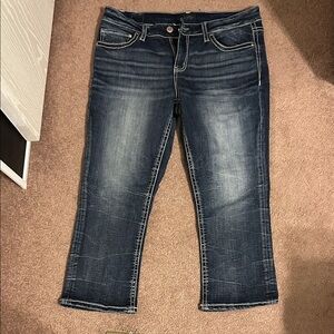 Women's Blue Denim crop Jeans